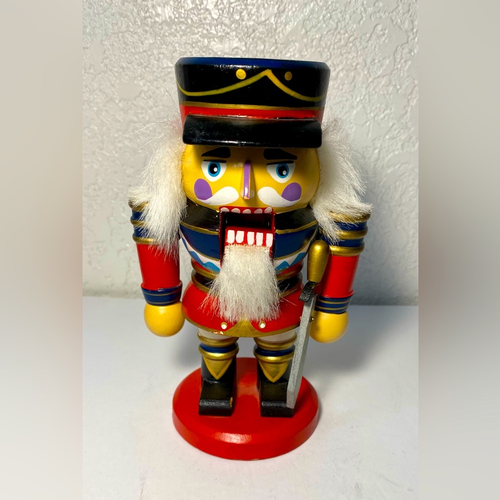 Rite Aid Exclusive Nutcracker Red Suit Soldier With Sword 6.75 Inches Tall